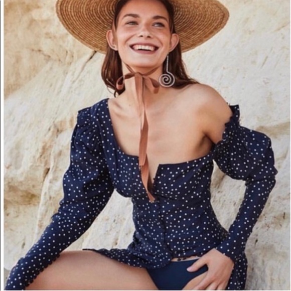 Magda Butrym Tops - $550 Magda Butrym off shoulder crop top, 36